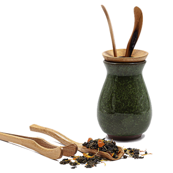 Инструменты для чайной церемонии "Колотый лёд" зелёный