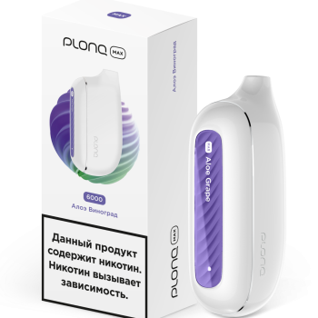 PLONQ MAX (6000 затяжек) Алоэ Виноград