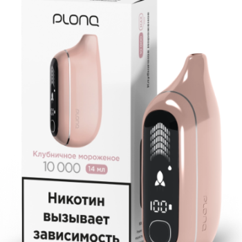 PLONQ MAX PRO (10000 затяжек) Клубничное мороженое
