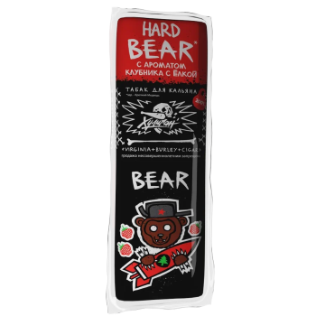 Табак для кальяна Хулиган Хард с ароматом Клубника с ёлкой (МЕДВЕДЬ), 200 гр.
