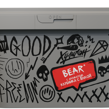 Табак для кальяна Хулиган с ароматом Клубника с ёлкой (МЕДВЕДЬ), 200 гр.