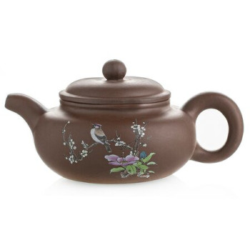 Чайник глиняный "Певчий" (коричневый) 230 мл