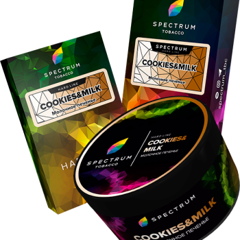 Табак для кальяна SPECTRUM TOBACCO HL (COOKIES&MILK) с ароматом Молочное печенье 100 гр