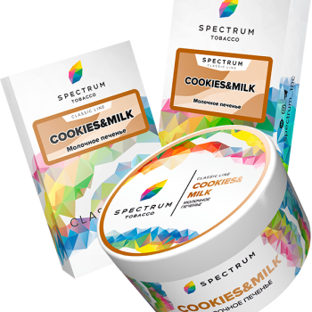 Табак для кальяна SPECTRUM TOBACCO CL (COOKIES&MILK) с ароматом Молочное печенье 200 гр